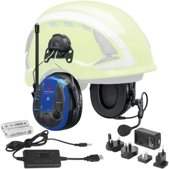3M Peltor WS Alert XPI Kuulonsuojain Bluetooth, sovellus, kypäräkiinnike, laturi