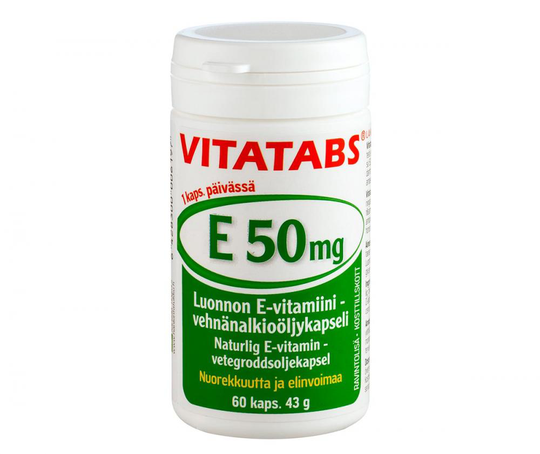 Vitatabs E 50 mg, 60 kaps.