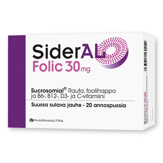 SiderAL Folic 30mg rauta 20 annospussia