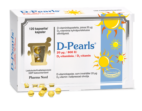 D-Pearls 20 mikrog 120 kaps