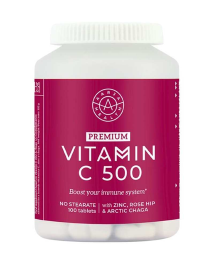 Aarja Health C-vitamiini 500, Sinkki&Pakurikääpä, 100 tabl. (03/23)