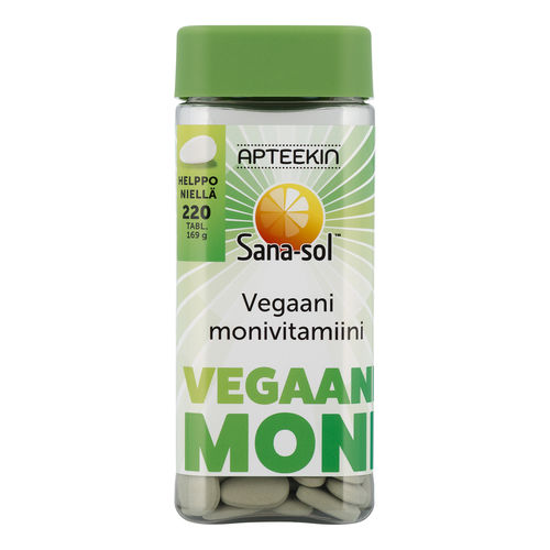 Apteekin Sana-sol Vegaani monivitamiini 150 kpl tabl