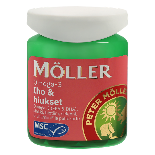 Möller Omega-3 Iho & hiukset 60 kaps