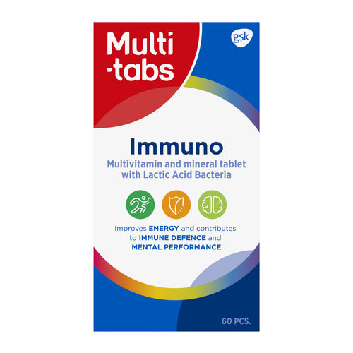 Multi-tabs Immuno Monivitamiini + Maitohappobakteeri 60 kpl