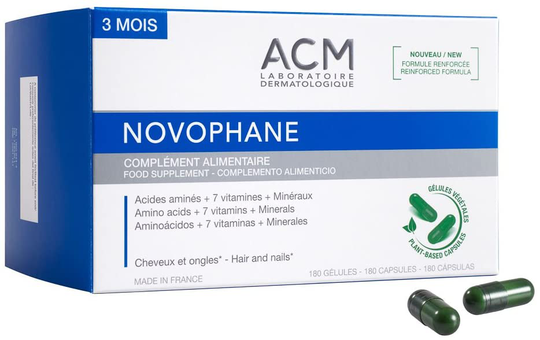 ACM Novophane Caps hiusravinne + kynnet 180 kaps