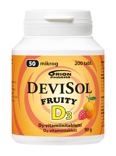 Devisol Fruity 50 mikrog 200 imeskelytabletti