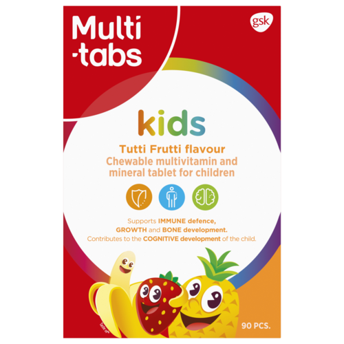 Multi-tabs Kids Tutti-frutti 90 purutablettia