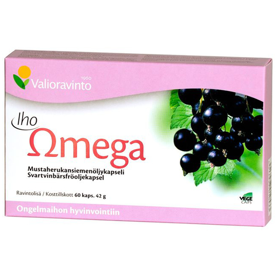 Iho Omega 60 kaps mustaherukansiemenöljy