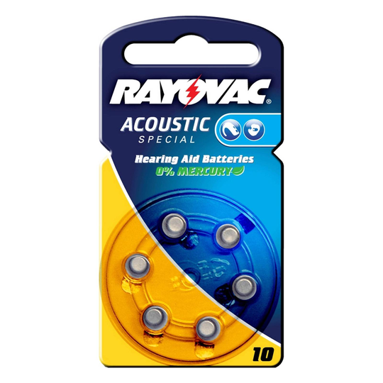 Rayovac 10 Acoustic 1,4 V, 105m/Ah nappiparisto