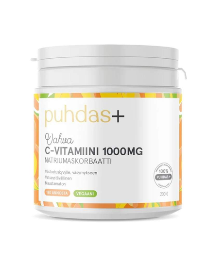 Puhdas+ C-vitamiini 1000 mg, 200 g