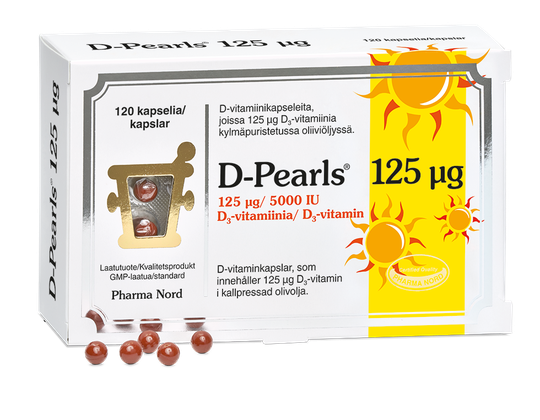 Pharma Nord D-Pearls 125 mikrog 120 kpl