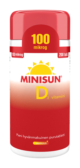 Minisun D-vitamiini 100 mikrog 200 tabl